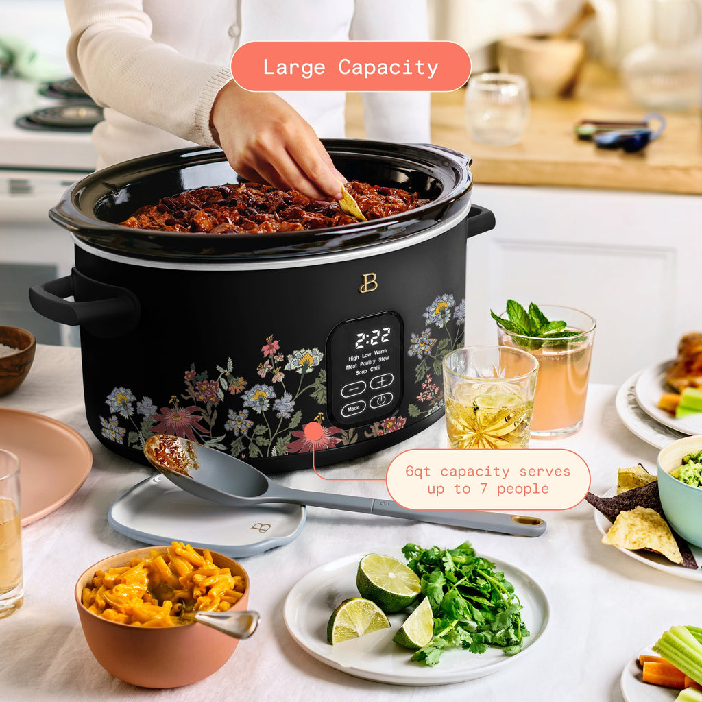 Beautiful 6 Qt Programmable Slow Cooker, Thyme Green by Drew Barrymore