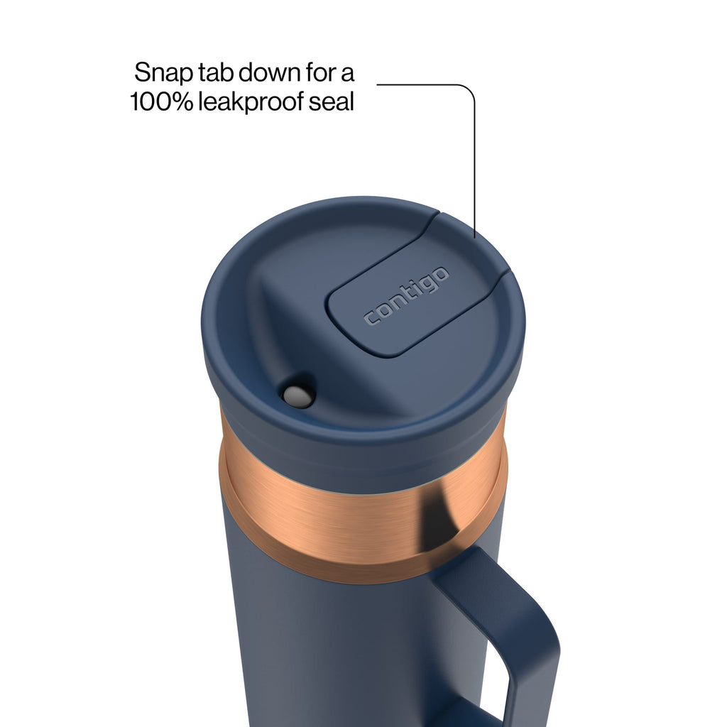 Contigo 20oz SnapSeal Insulated Stainless Steel Tumbler, Oatmilk Cream/Champagne