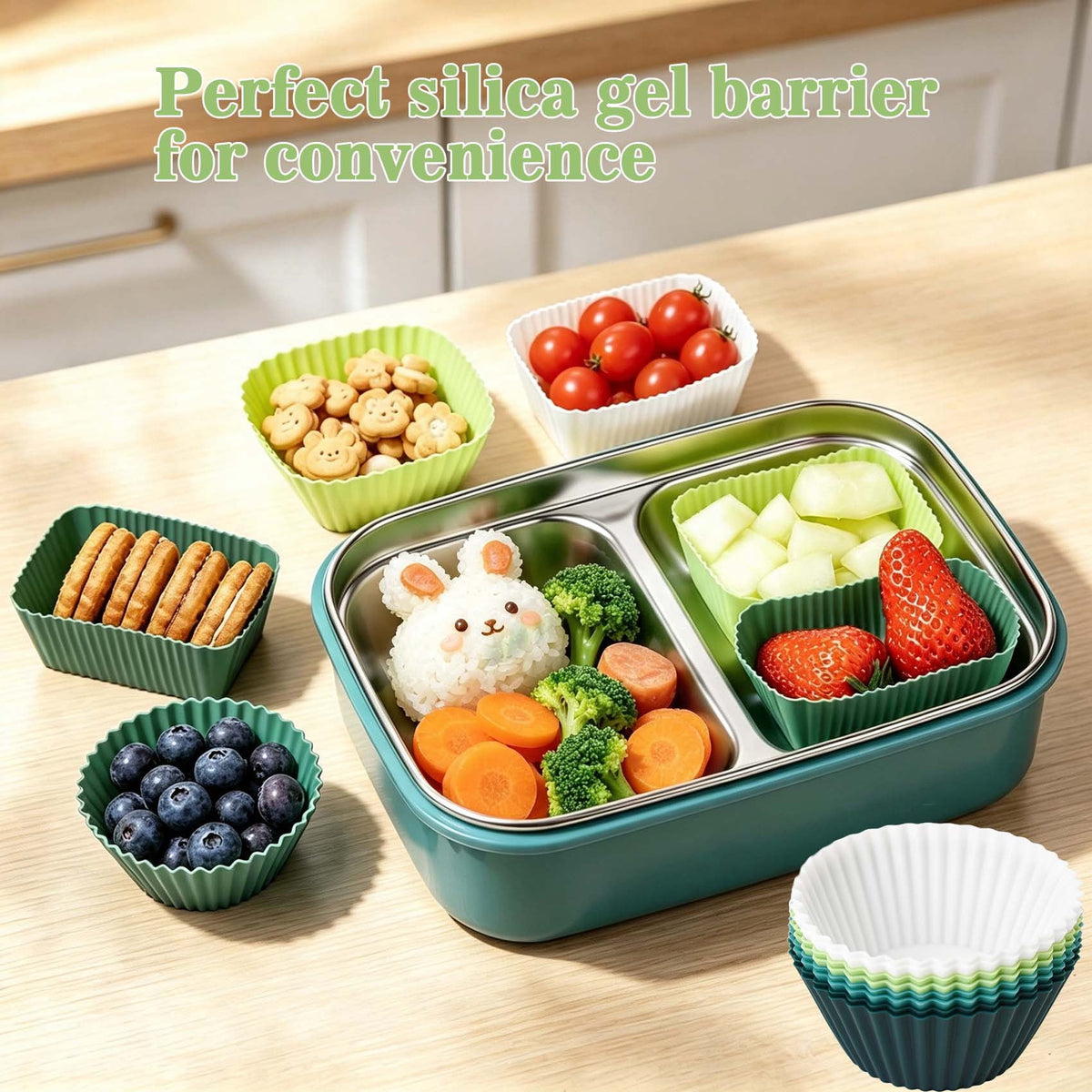 24PCS Silicone Baking Cups Muffin Liners Cupcake Holders Reusable Non-Stick for Oven Microwave Dishwasher