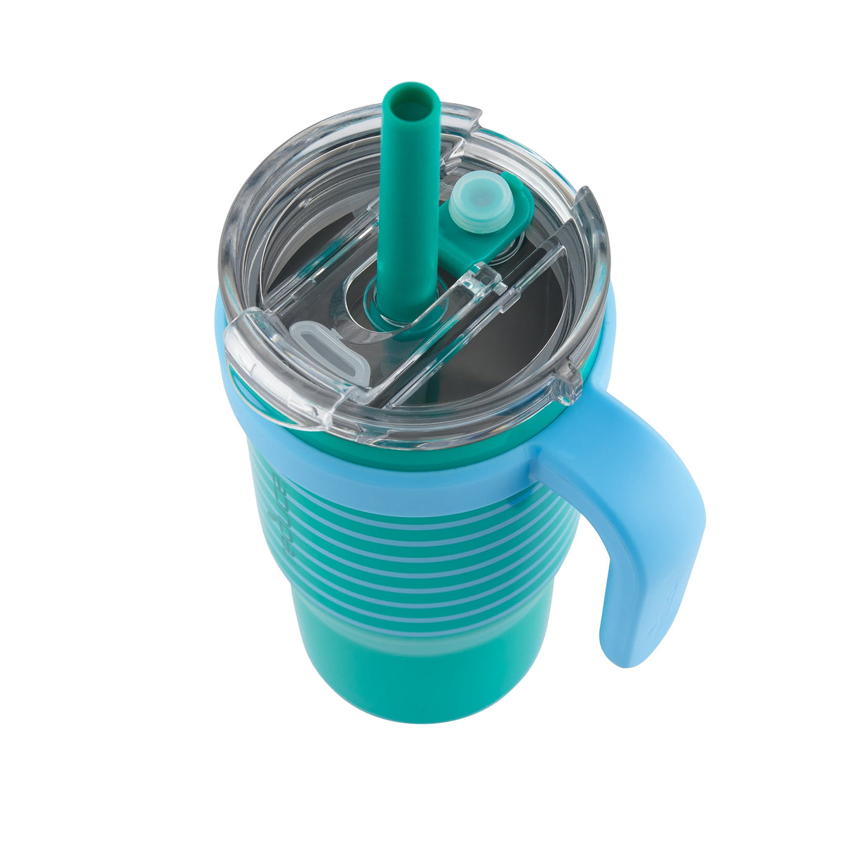 Reduce Coldee Kids Insulated Tumbler with Straw, 18oz Stainless Steel Spill-Proof Cup with Handle, Smiles