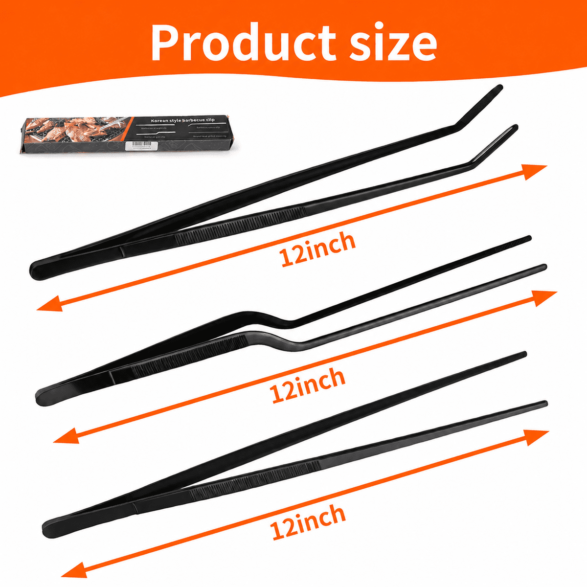 3 Pcs 12-inch Kitchen Tweezers Precision Serrated Tips Cooking Tweezers Stainless Steel Nonslip Professional Chef Tools Kitchen Tools for BBQ Plating and Serving (Silver)