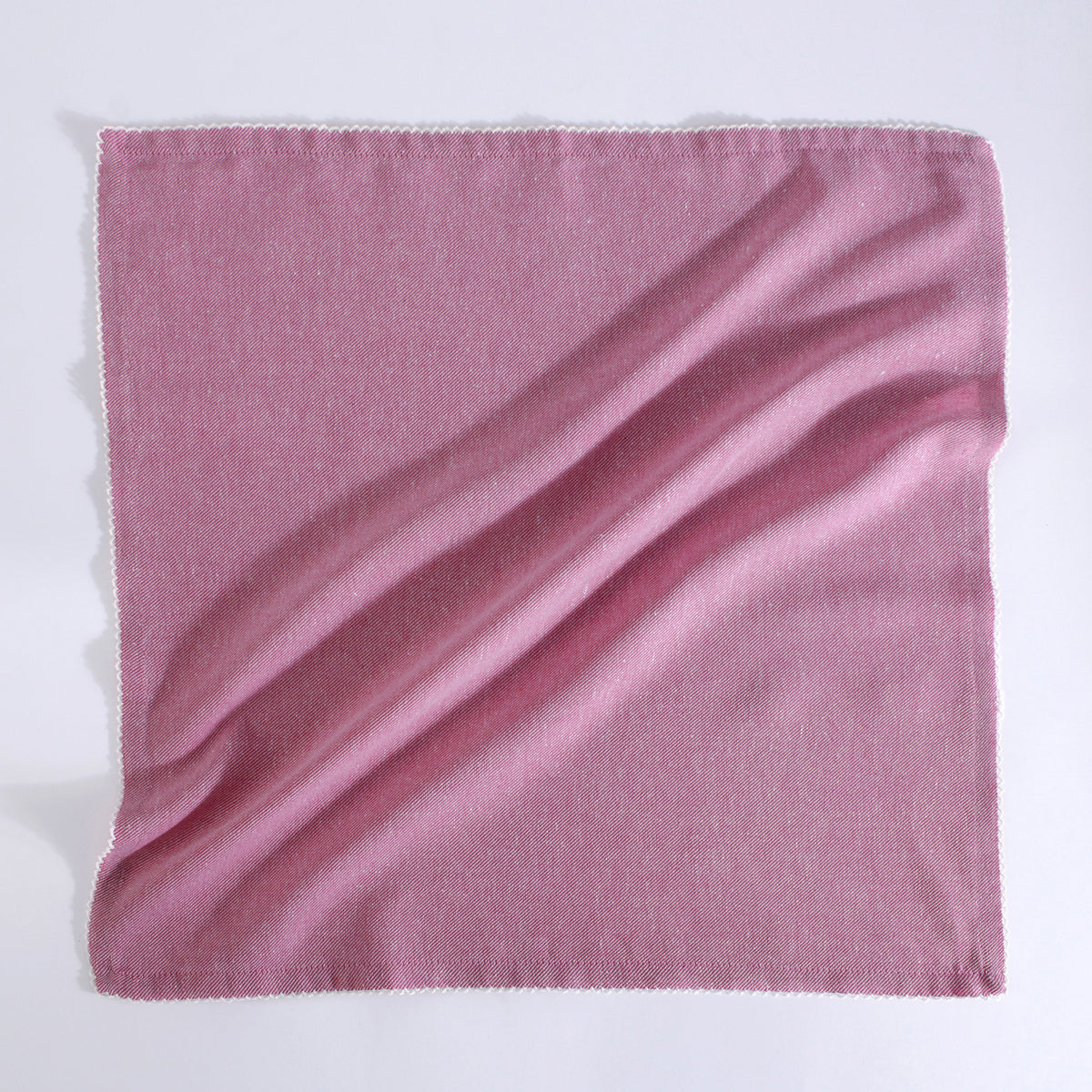 FINGERCRAFT Table Napkins, Cotton Cloth Napkin, Picot Edge, 20-inch, 12 Pack, Ivory