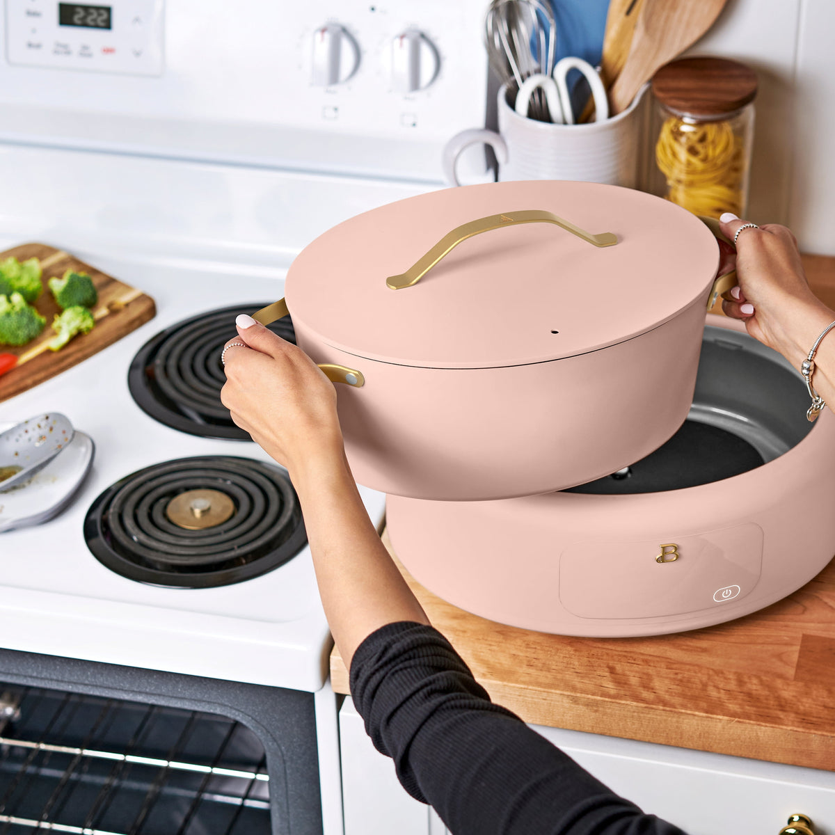 Beautiful 10 in 1, 6 Qt Electric Multi-Cooker, Thyme Green by Drew Barrymore