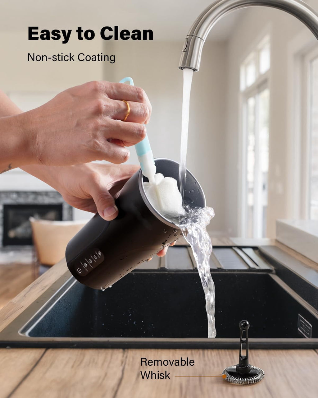 Automatic Milk Frother & Steamer, 4-in-1 Hot Cold Foam Maker – 10oz with 30-Min Keep Warm, Strix Temp Control, Non-Stick