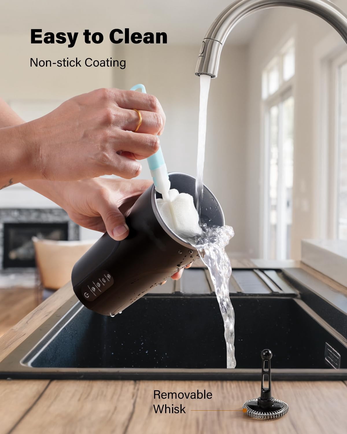 Automatic Milk Frother & Steamer, 4-in-1 Hot Cold Foam Maker – 10oz with 30-Min Keep Warm, Strix Temp Control, Non-Stick