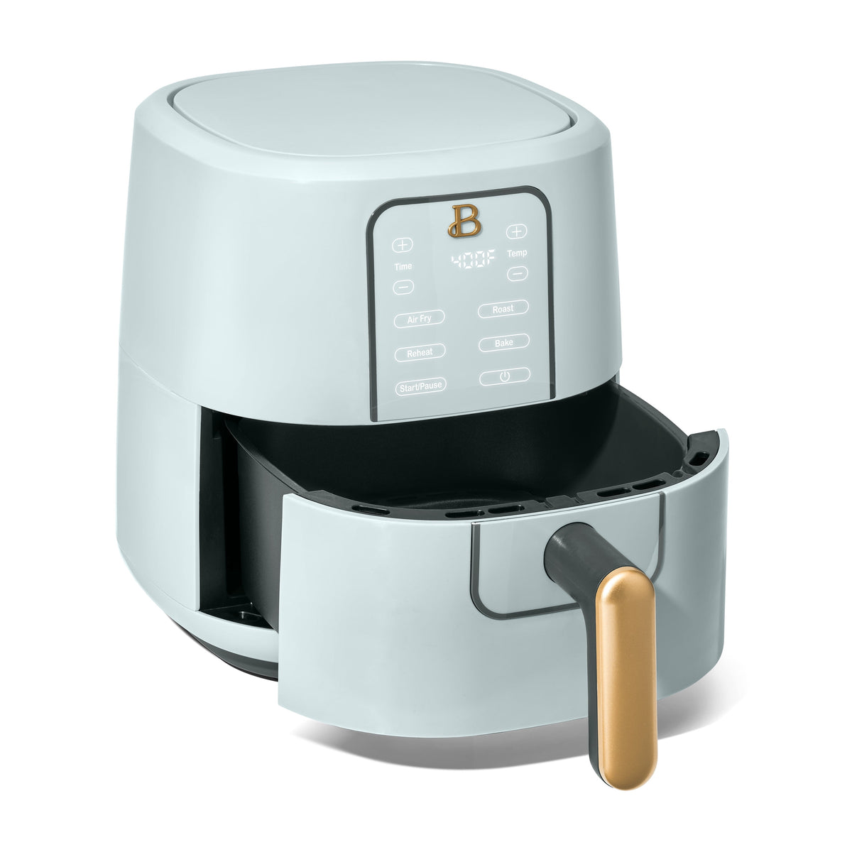 Beautiful 3 Qt Air Fryer with TurboCrisp Technology, EverGood Non-Toxic Ceramic Nonstick Coating, Chocolate by Drew Barrymore