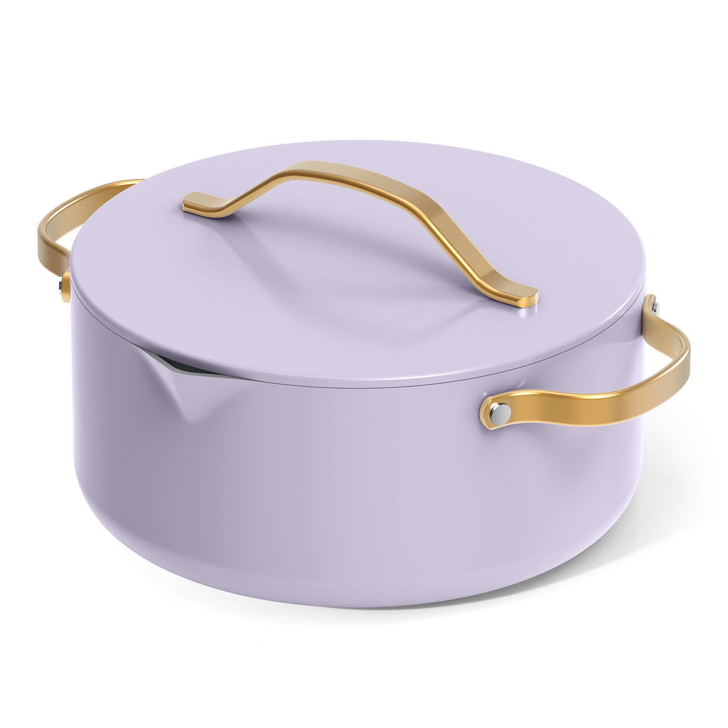 Beautiful 12-Piece Cookware Set, Pots and Pans with Strainer Lids and EverGood Ceramic Nonstick Coating, White Icing by Drew Barrymore