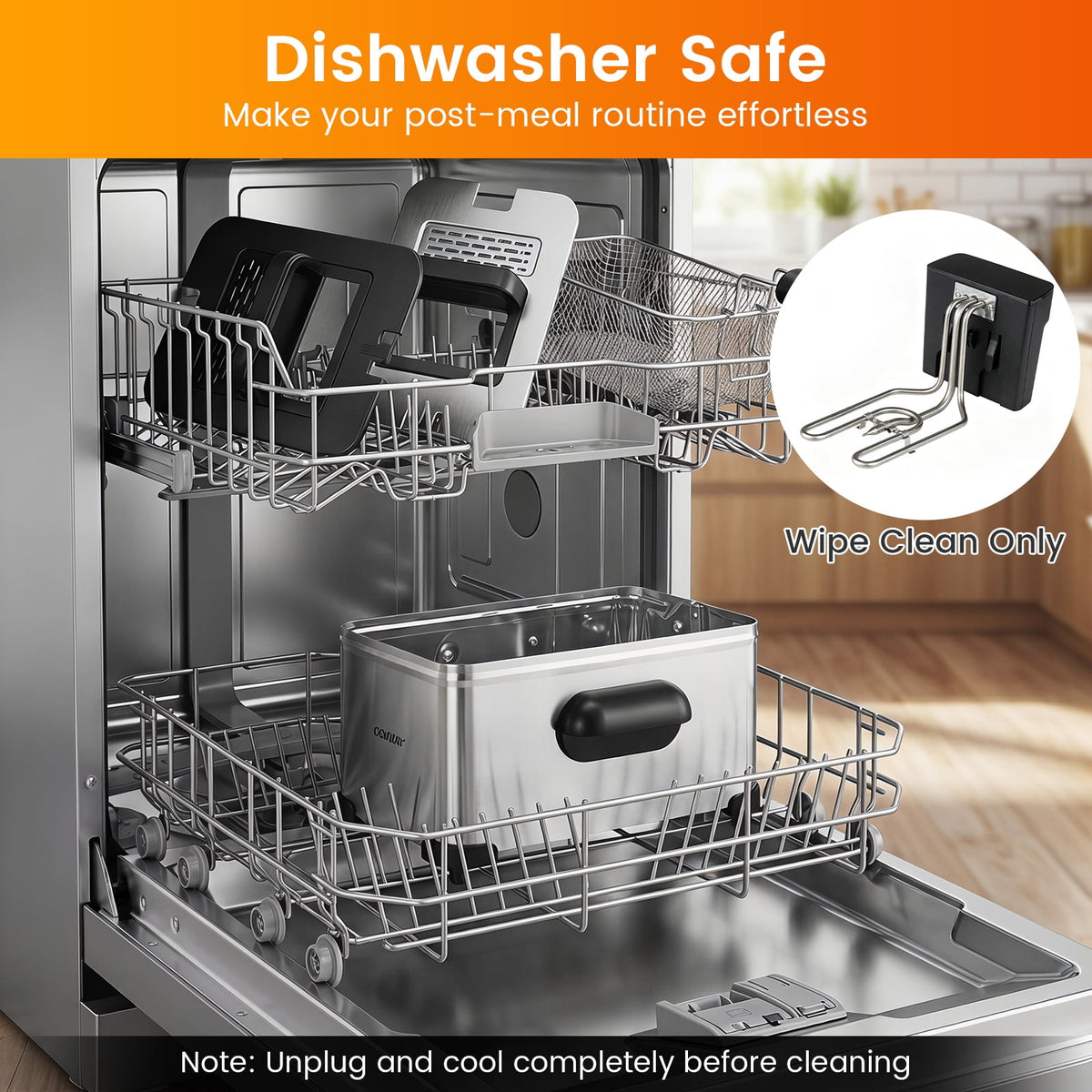 Costway Electric Deep Fryer 3.2 QT/12-Cup Stainless Steel 1700W with Frying Basket Silver