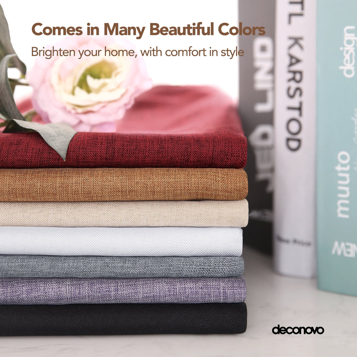 Deconovo Square Tablecloth with Waterproof Finish, Easy-Clean Polyester Table Cover, 54 x 54 Inch, Dark Gray