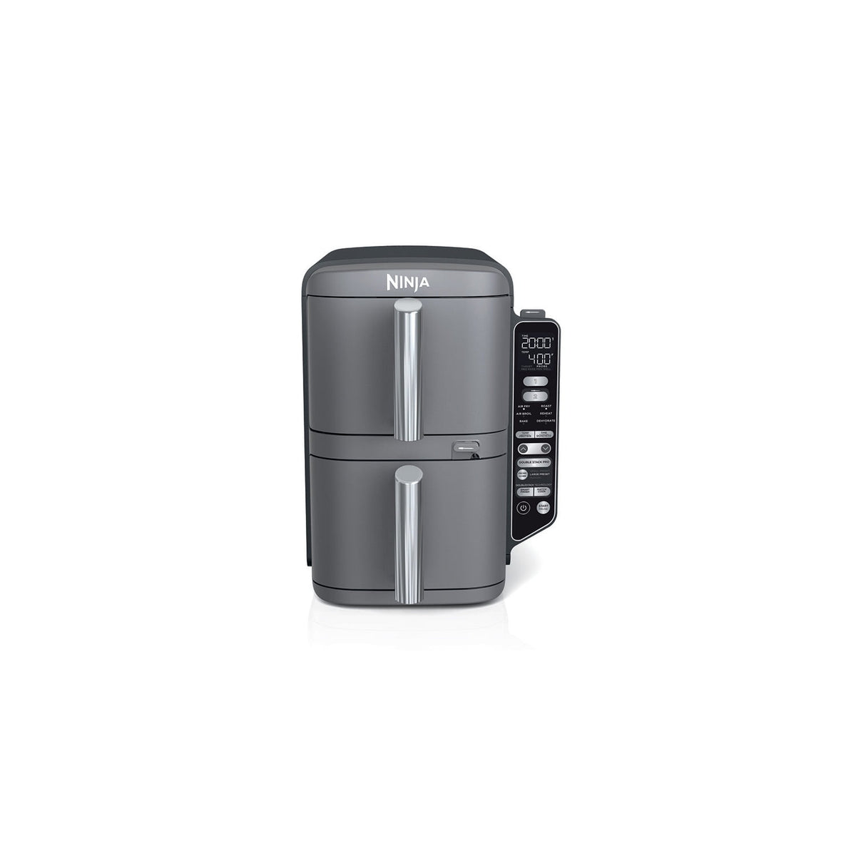 Ninja DoubleStack Smart XL Air Fryer 10-Qt, Smart Cook & Thermometer, 2 Baskets, Space Saving, SL451 Deep Gray