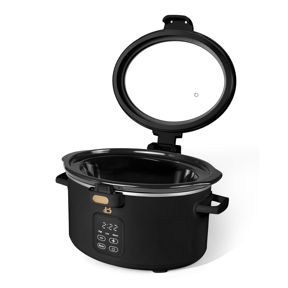 Beautiful 4 Qt Digital Slow Cooker with Hinged Locking Lid, Thyme Green by Drew Barrymore