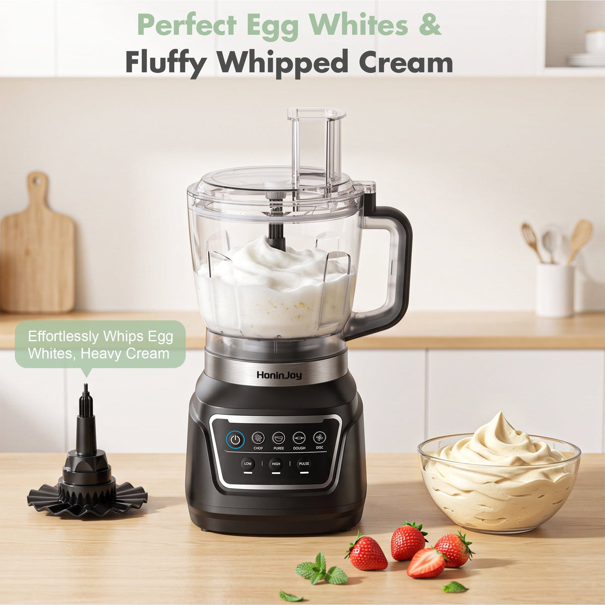 HoninJoy 14-in-1 Professional Blender for Smoothies & Food Processor, 6 Preset Auto-IQ Programs, Best for Smoothies,Cookie Dough, Salsas,Ice Crushing, Dishwasher Safe for Kitchen & Home Use