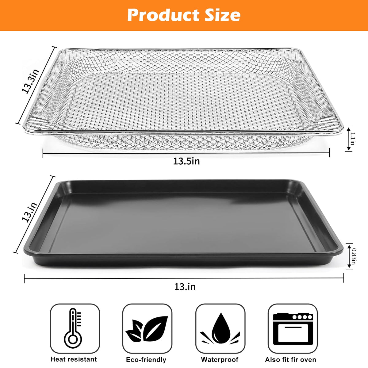 GCQ Air Fryer Replacement Parts for Ninja Foodi SP101 SP100 Digital Countertop Oven, Air Fryer Grill Pan Plate Crisper Plate Accessories Tray Basket