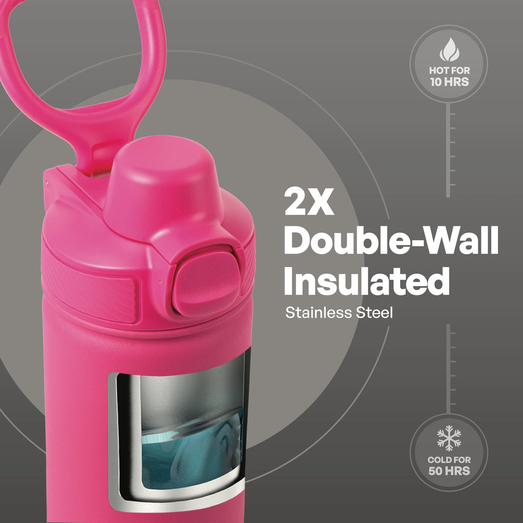 TAL 28oz Stainless Steel Ranger Push Lock Lid Water Bottle, Black