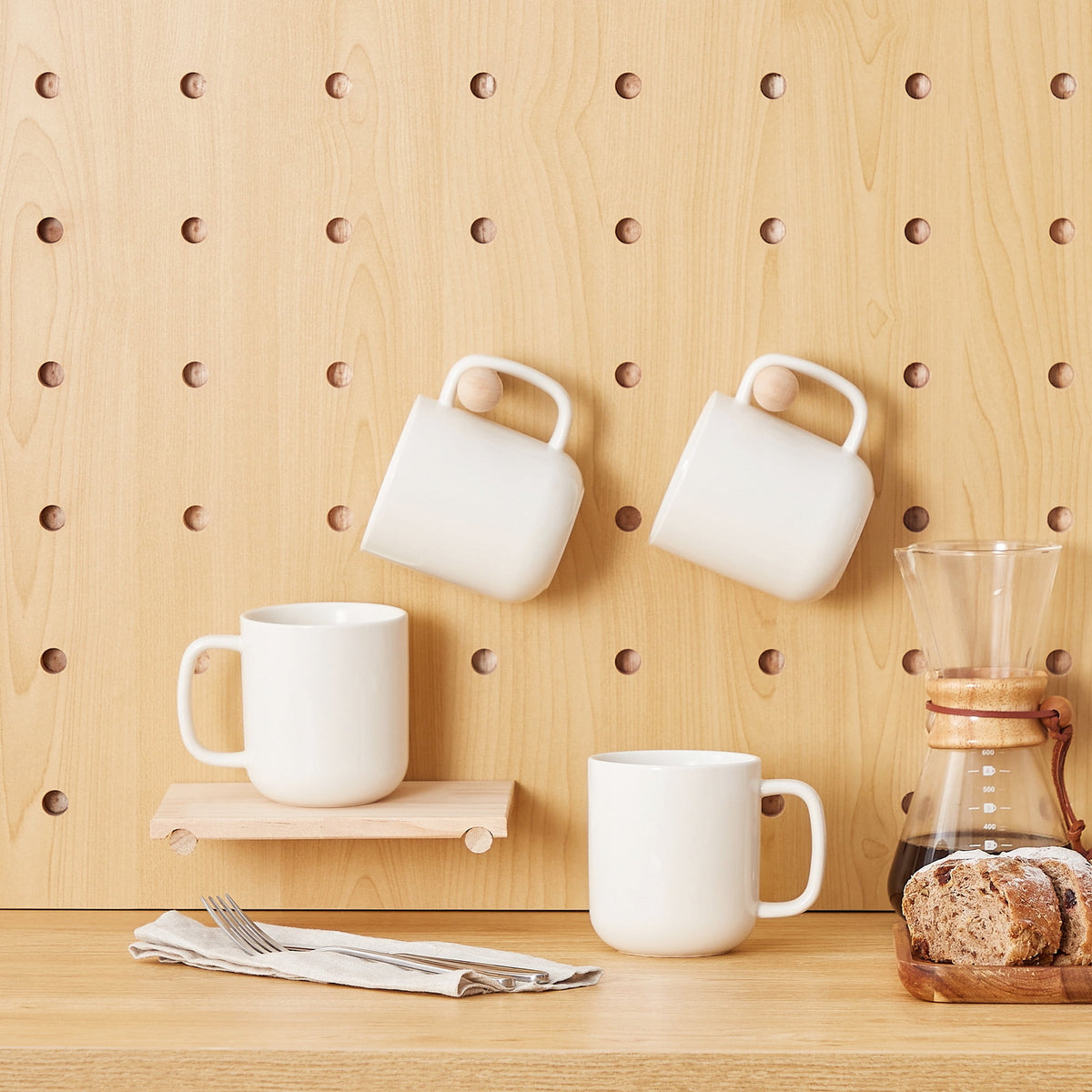 Malacasa Porcelain Coffee Mugs Set, 12 oz Coffee Cups Set of 4, Dishwasher & Microwave Safe, White