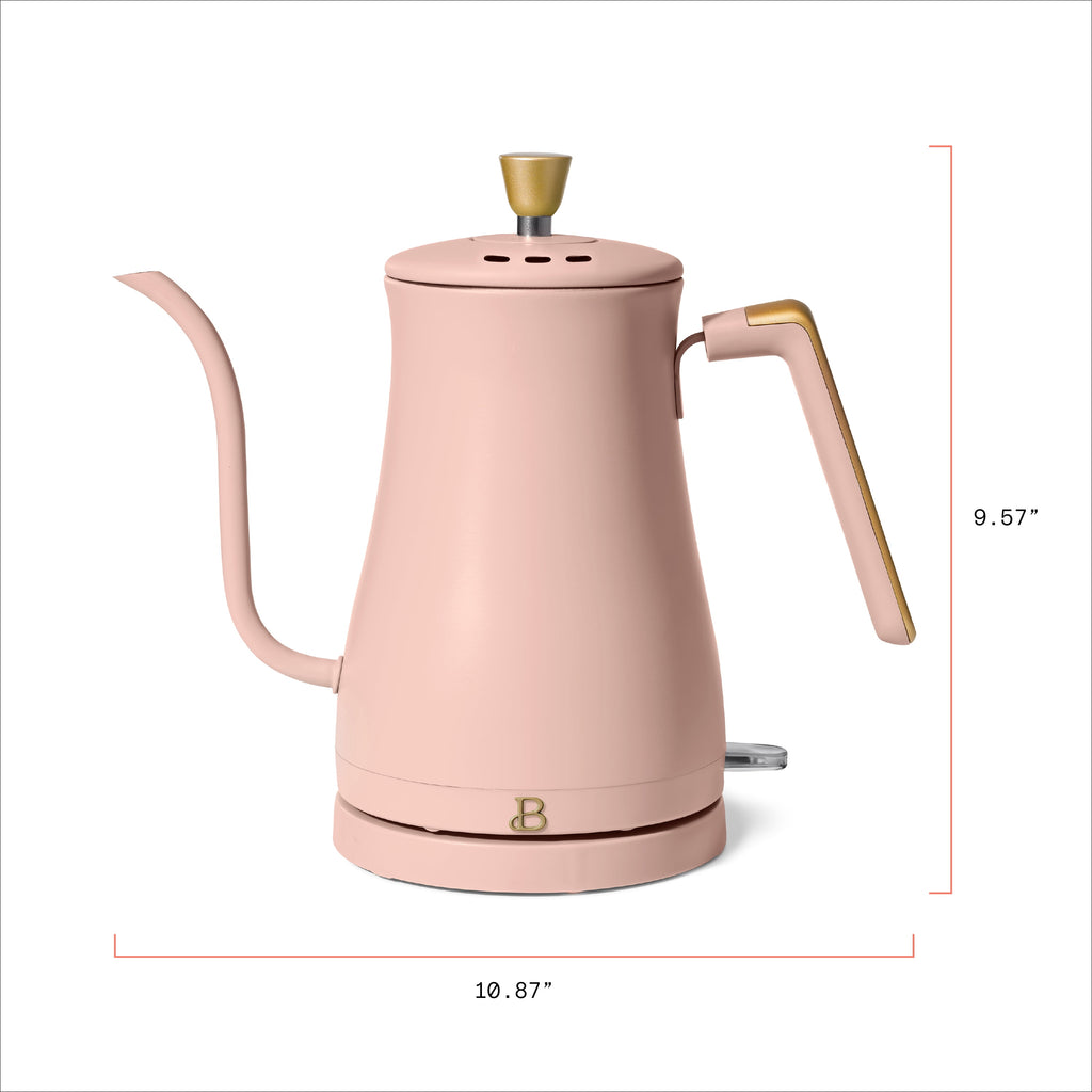 Beautiful 1-Liter Electric Gooseneck Kettle 1200 W, Chocolate by Drew Barrymore