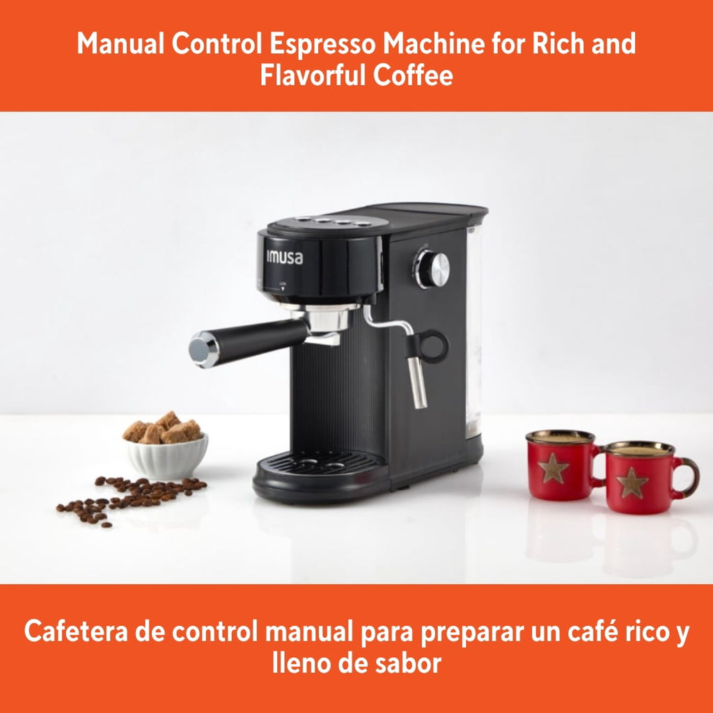 IMUSA 20 Bar, 1-2-Cup Matte Slimbrew Espresso Machine