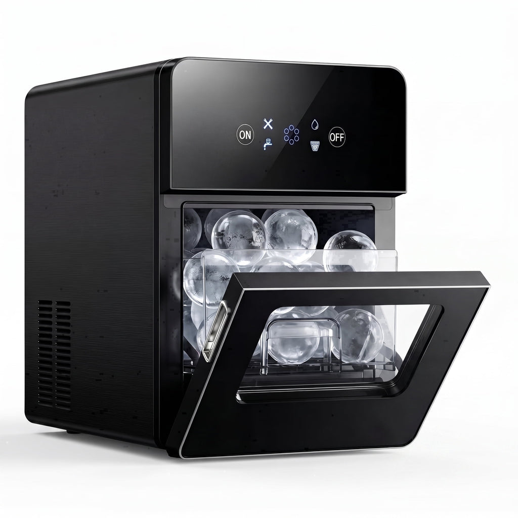 SIMZLIFE 2-in-1 Nugget Ice Maker and Water Dispenser, 30 Lbs/24H, Soft Chewable Ice, Self-Cleaning Countertop Ice Machine