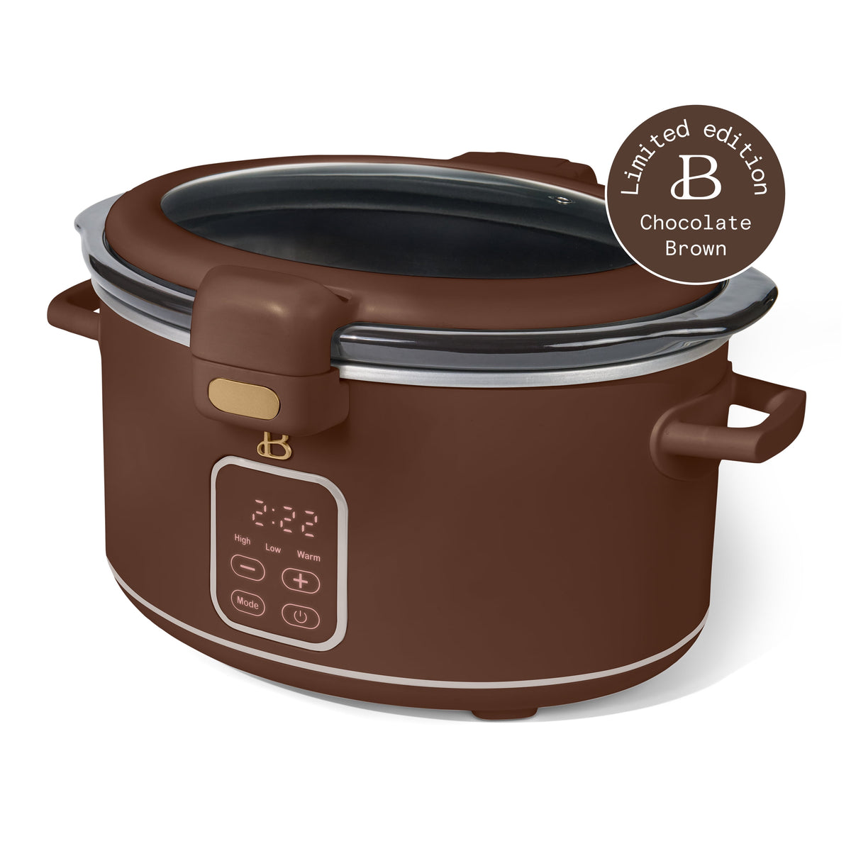 Beautiful 4 Qt Digital Slow Cooker with Hinged Locking Lid, Thyme Green by Drew Barrymore
