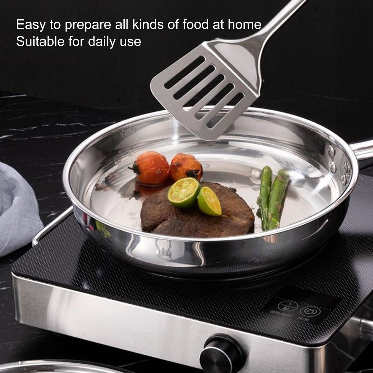 15 Piece Stainless Steel Cookware Set, Pots and Pans Set with Lids Non Toxic, Kitchen Induction Cookware with Utensil Sets For Oven & Dishwasher ,Heavy Premium Kitchen Cooking