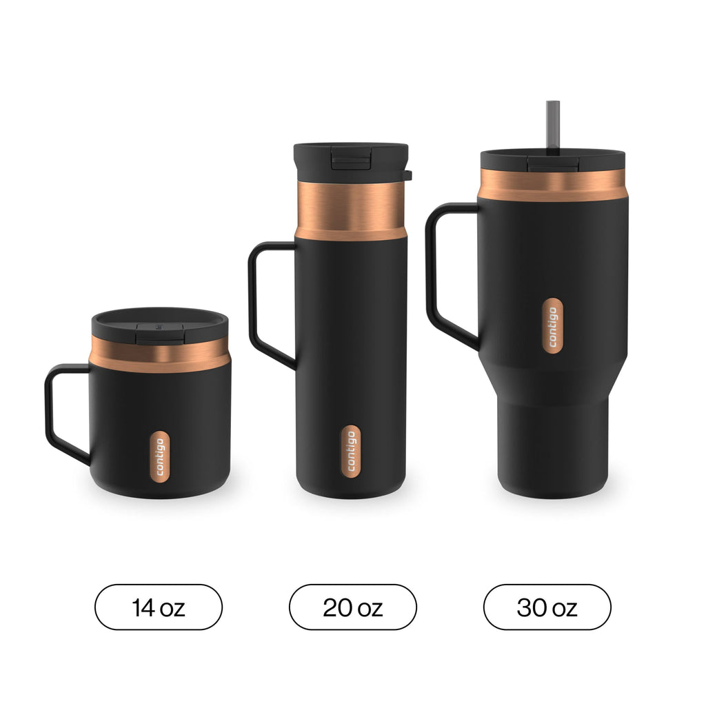 Contigo 20oz SnapSeal Insulated Stainless Steel Tumbler, Oatmilk Cream/Champagne