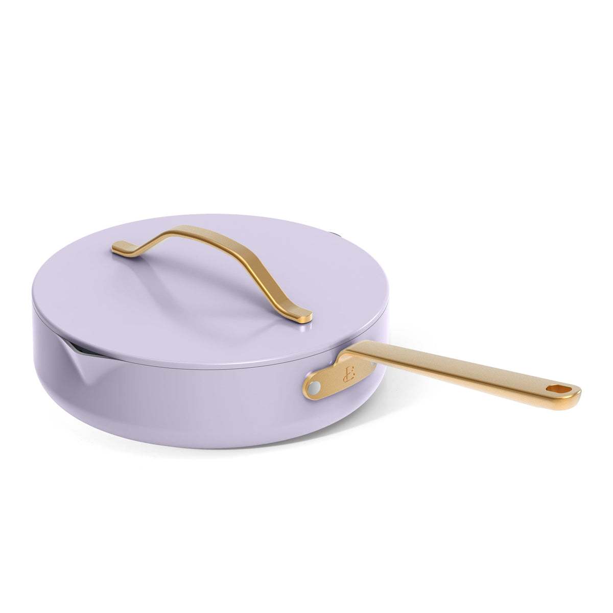 Beautiful 12-Piece Cookware Set, Pots and Pans with Strainer Lids and EverGood Ceramic Nonstick Coating, White Icing by Drew Barrymore