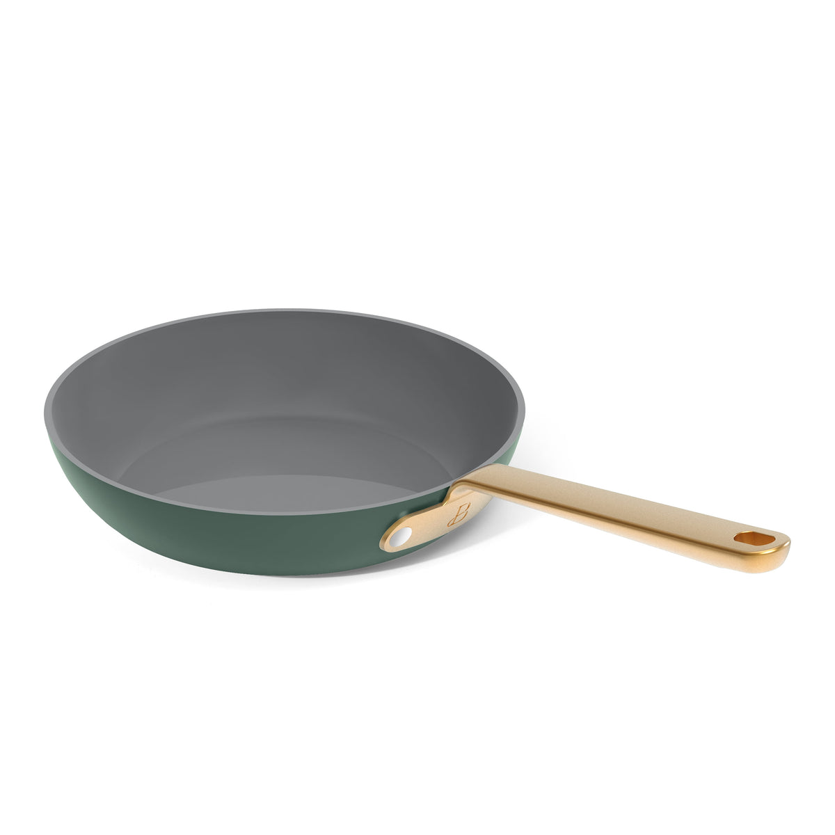 Beautiful 12-Piece Cookware Set, Pots and Pans with Strainer Lids and EverGood Ceramic Nonstick Coating, White Icing by Drew Barrymore