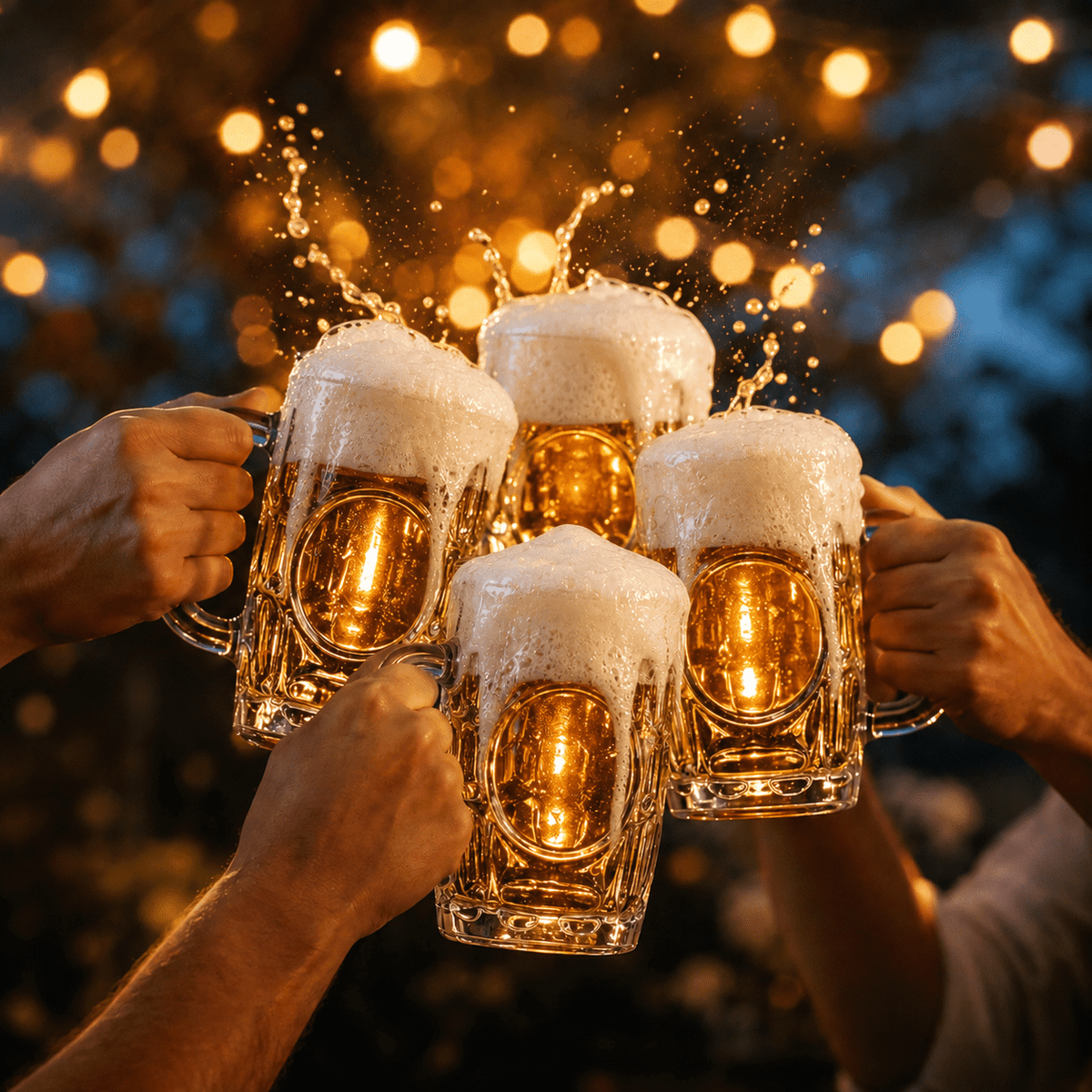 QUANSHANGJU 22 Oz Clear Glass Beer Mugs with Handles, Set of 6, Freezer & Dishwasher Safe for Home Bar Parties