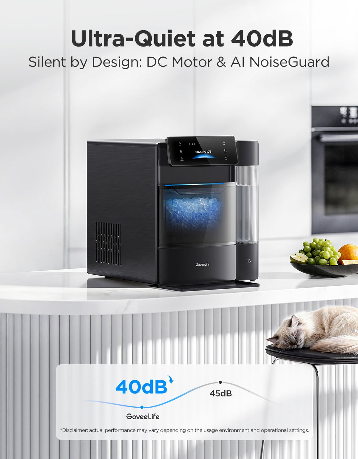 Govee Smart Nugget Ice Maker Pro - 60 lb Ice Nuggets