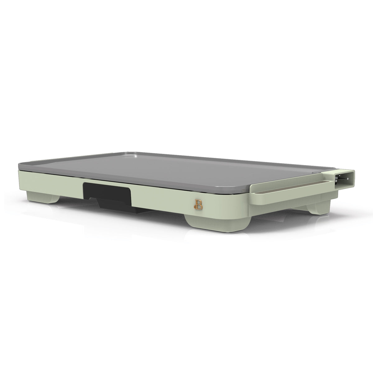 Beautiful XL Electric Griddle 12" x 22" with EverGood Ceramic Nonstick Coating, Thyme Green by Drew Barrymore