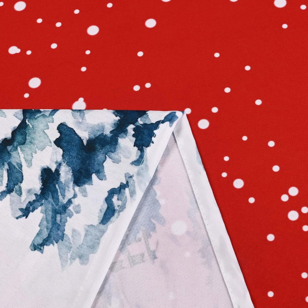 Yastouay Christmas Tablecloth Snowman Table cloth Blue Rectangle Table Cover for Xmas Dinner Party, 60" x 84"