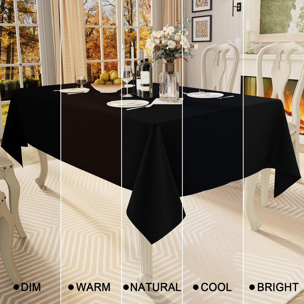decorUhome Linen Rectangle Tablecloth 52x70 inch, Stain and Wrinkle Resistant Washable Table Cloth, Decorative Waterproof Fabric Table Cover for Dining Party, Sage Green
