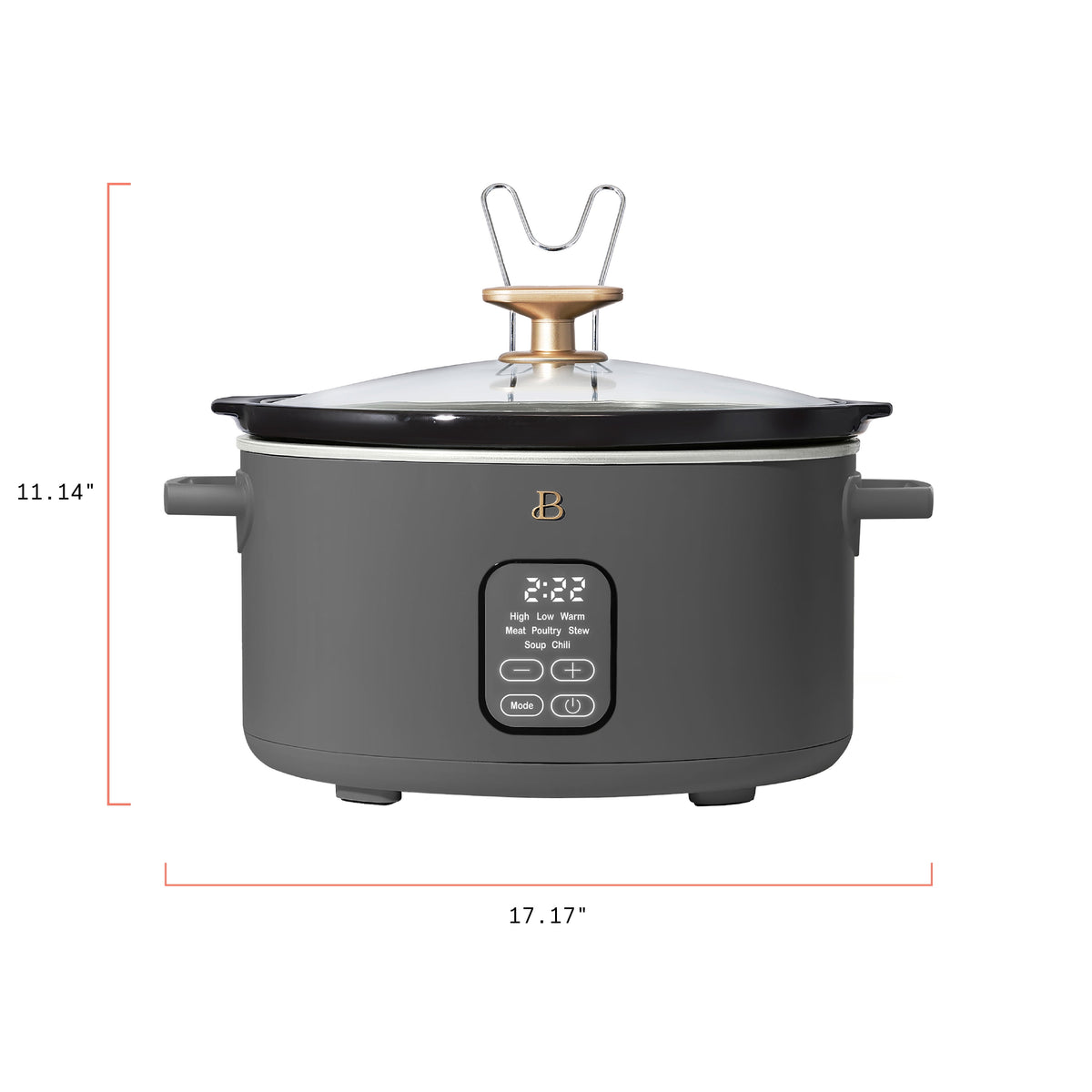 Beautiful 6 Qt Programmable Slow Cooker, Thyme Green by Drew Barrymore