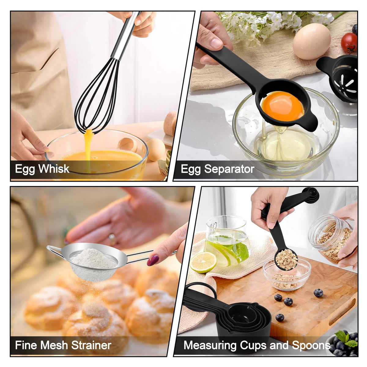 Mixing Bowls with Lids Set of 5, Vesteel Stainless Steel Mixing Bowls Metal Nesting Salad Bowls, Size 4.5, 3, 1.5, 1, 0.7 QT Great for Cooking, Baking, Serving - Multi-Color