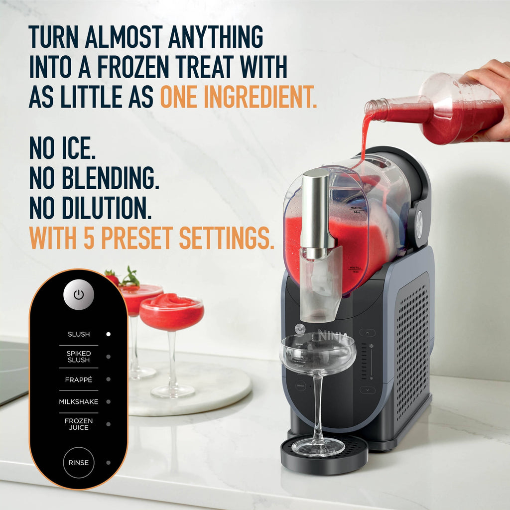 Ninja SLUSHi 88-Oz Frozen Drink Machine with RapidChill Technology, 5 Presets, Dishwasher Safe, Slushy Maker, FS301 Black