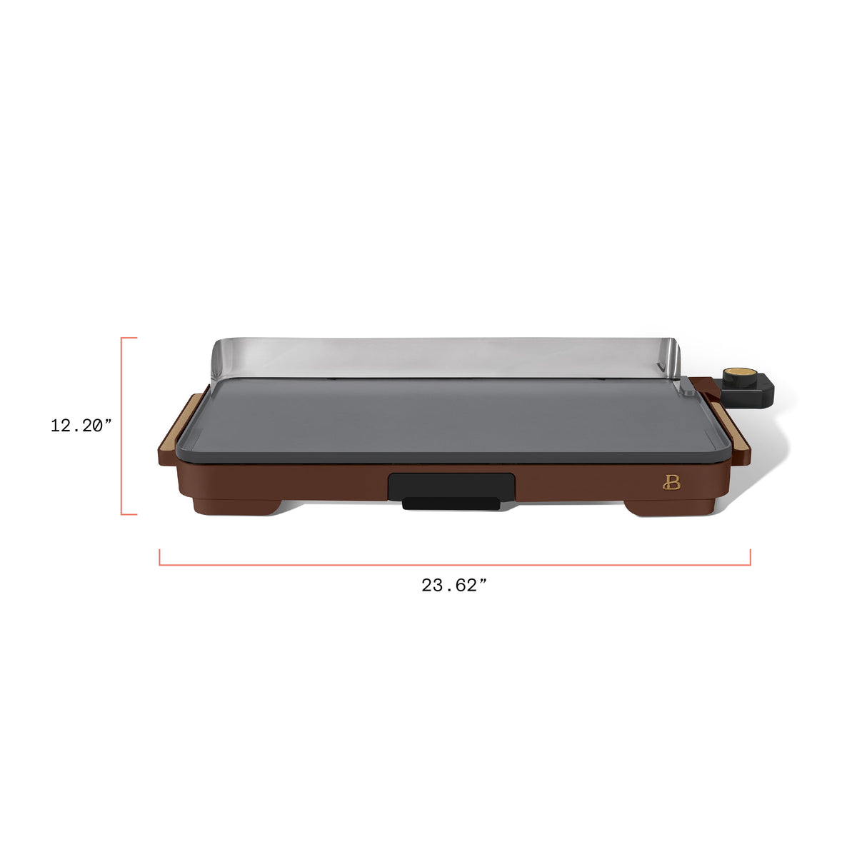 Beautiful XL Electric Griddle 12" x 22" with EverGood Ceramic Nonstick Coating, Thyme Green by Drew Barrymore
