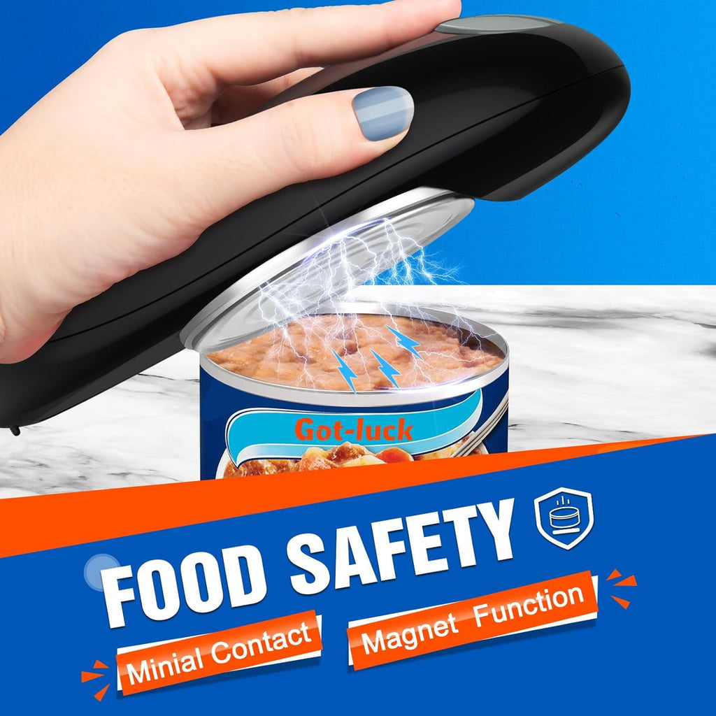Mixfeer Electric Can Opener, One Touch Automatic Can Openers, Fit Different Can Sizes and Shape with No Sharp Edges, Best Kitchen Gadgets for Seniors, Arthritis, and Chef