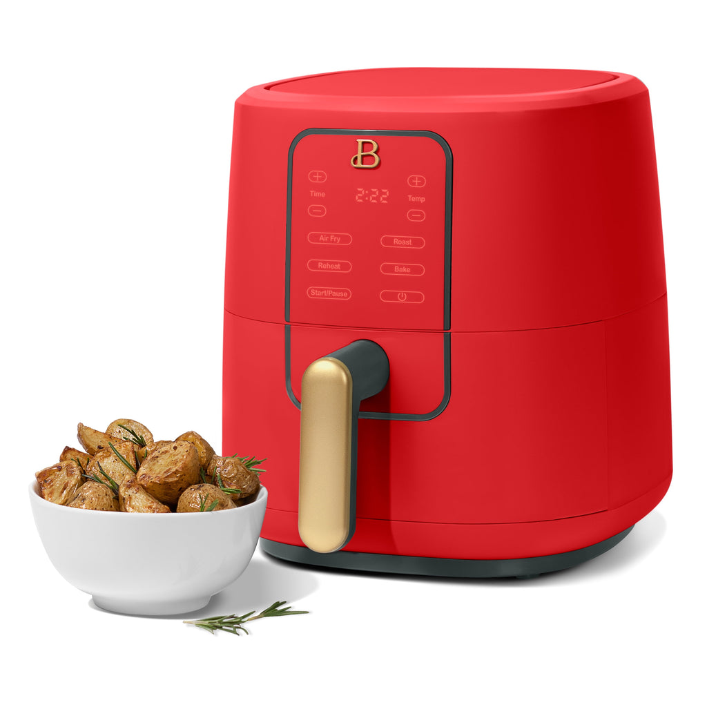 Beautiful 3 Qt Air Fryer with TurboCrisp Technology, EverGood Non-Toxic Ceramic Nonstick Coating, Chocolate by Drew Barrymore