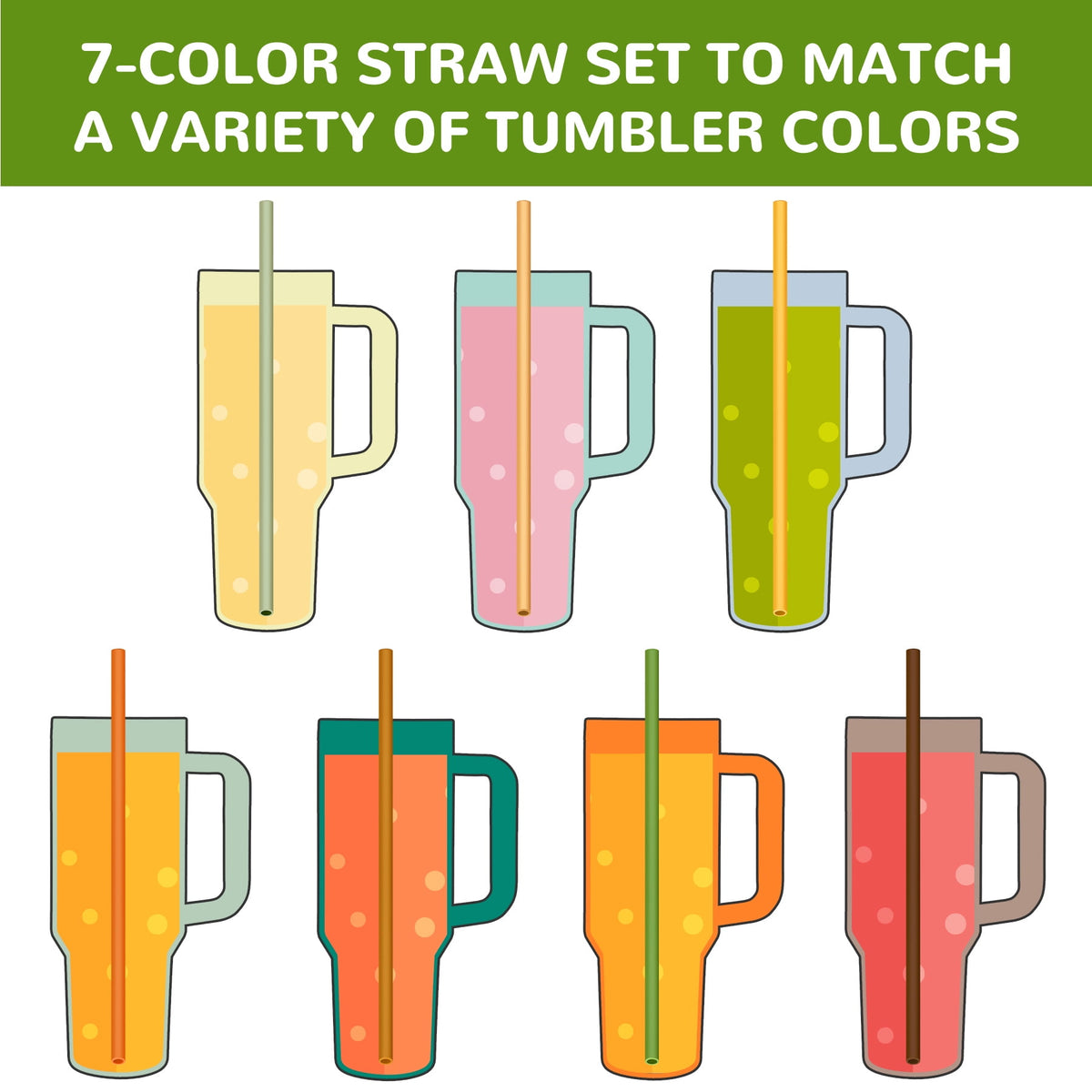 Tomorotec 12" Reusable Silicone Drinking Straws 15PCS with 2 Brushes, Compatible with Stanley Tumblers 40oz 30oz 20oz, Customizable for Various Drinkware, BPA-Free & Safe for Teeth (Morandi Colors)