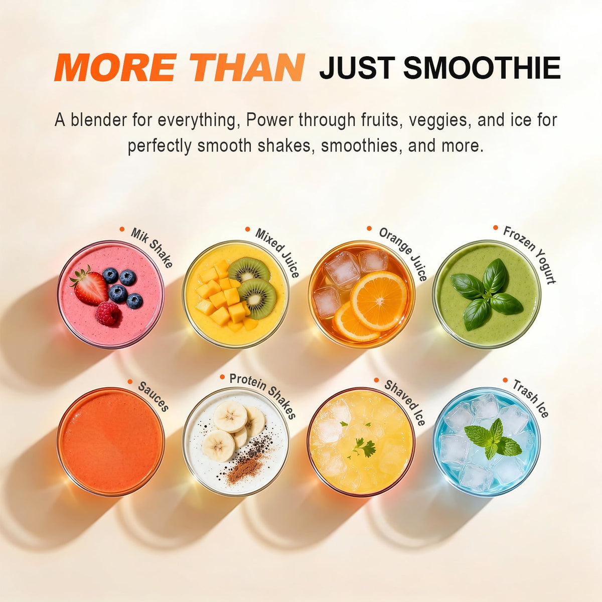 TINANA Single Serve Blender with 20oz & 10oz Cups, Portable Smoothie Maker with Grinder Cup, Personal Drink Mixer Blender, Dishwasher-Safe Cups
