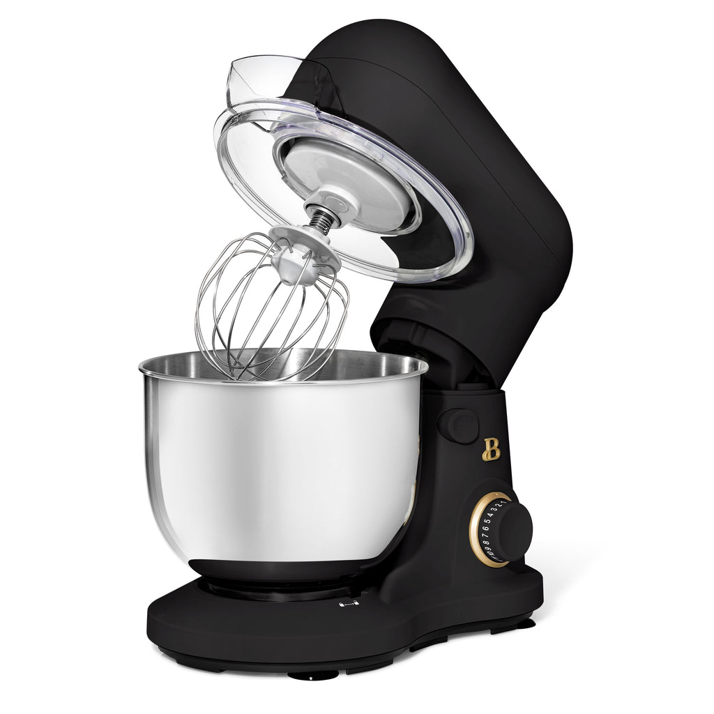 Beautiful 3.5 Qt Stand Mixer with Flat Beater, Dough Hook, Balloon Whisk, Chocolate by Drew Barrymore