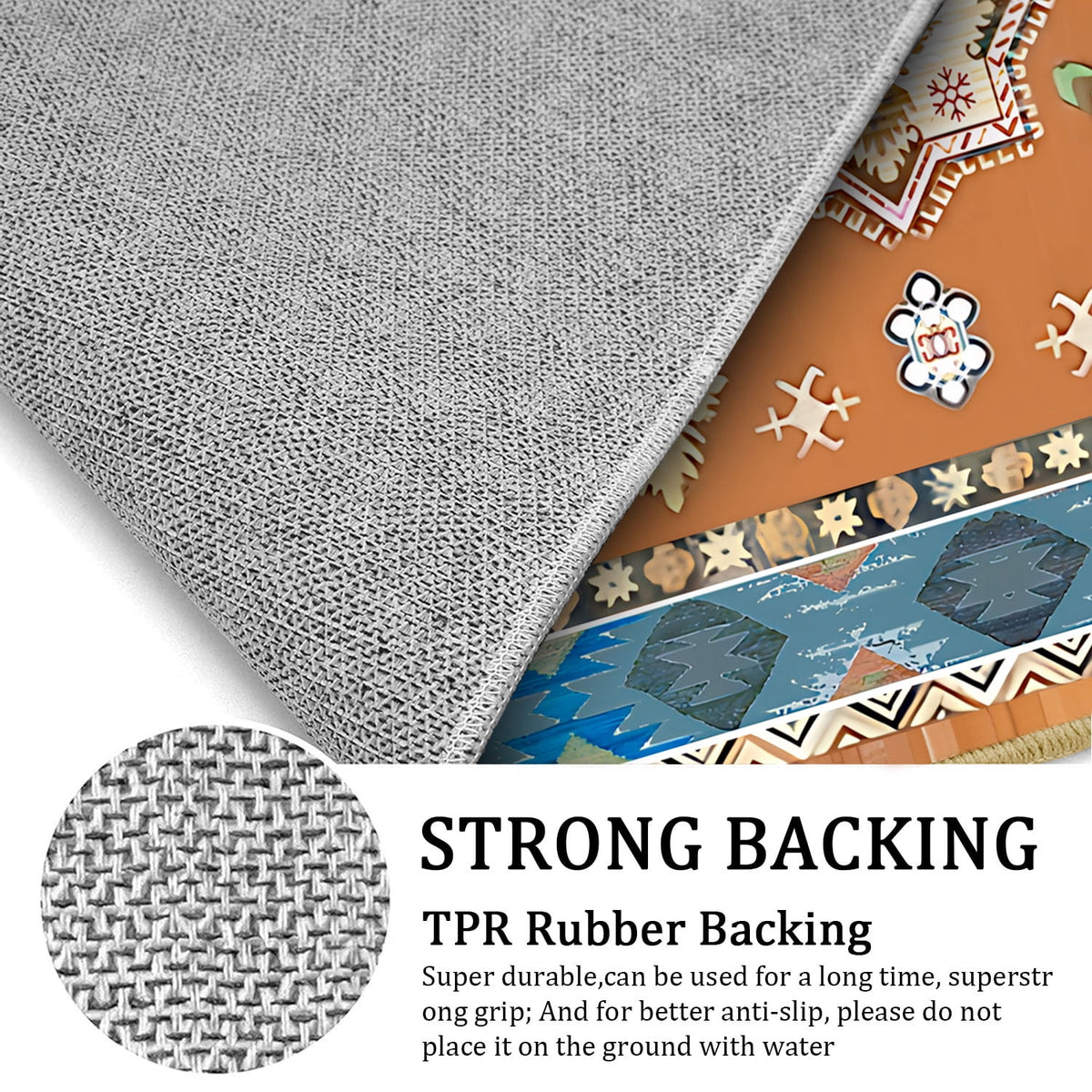 TECHVIDA Kitchen Rug Set 3 Piece,Non Slip Machine Washable Kitchen Mats, Farmhouse Hallway Doormat for Home Floor and Living Room,Gray