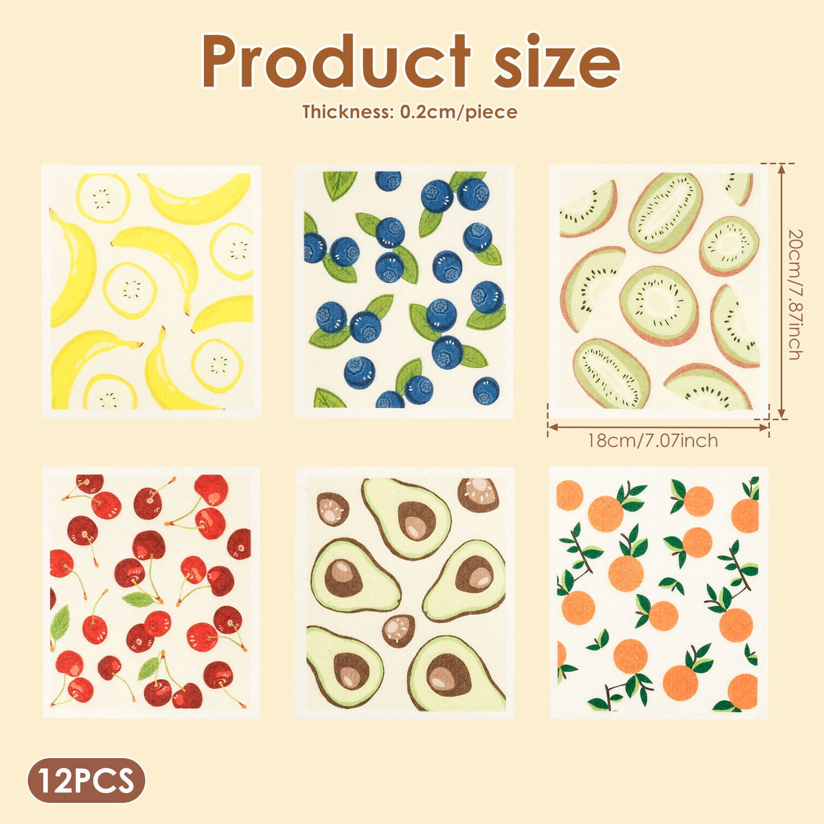 Xiyztok Kitchen Swedish Dishcloth 10 Pack Reusable Paper Towel Non Scratch Swedish Kitchen Towel Absorbent for Wiping Countertop Glass Ceramic
