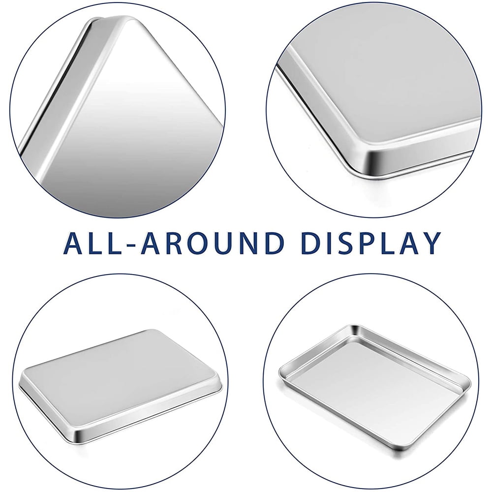 Vesteel 20" x 14" x 1" Extra Large Baking Sheet Set of 2, Heavy Duty Stainless Steel Cookie Sheet Baking Pan for Oven, Non-Stick & Dishwasher Safe