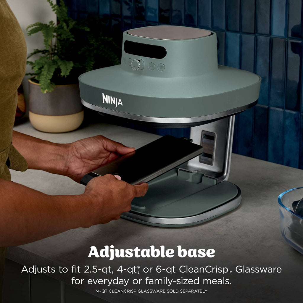 Ninja Crispi Pro Glass Air Fryer 6-Qt & 2.5-Qt, 6-in-1, Air Fry, Bake, Dehydrate, Dishwasher Safe, AS101LG Dove