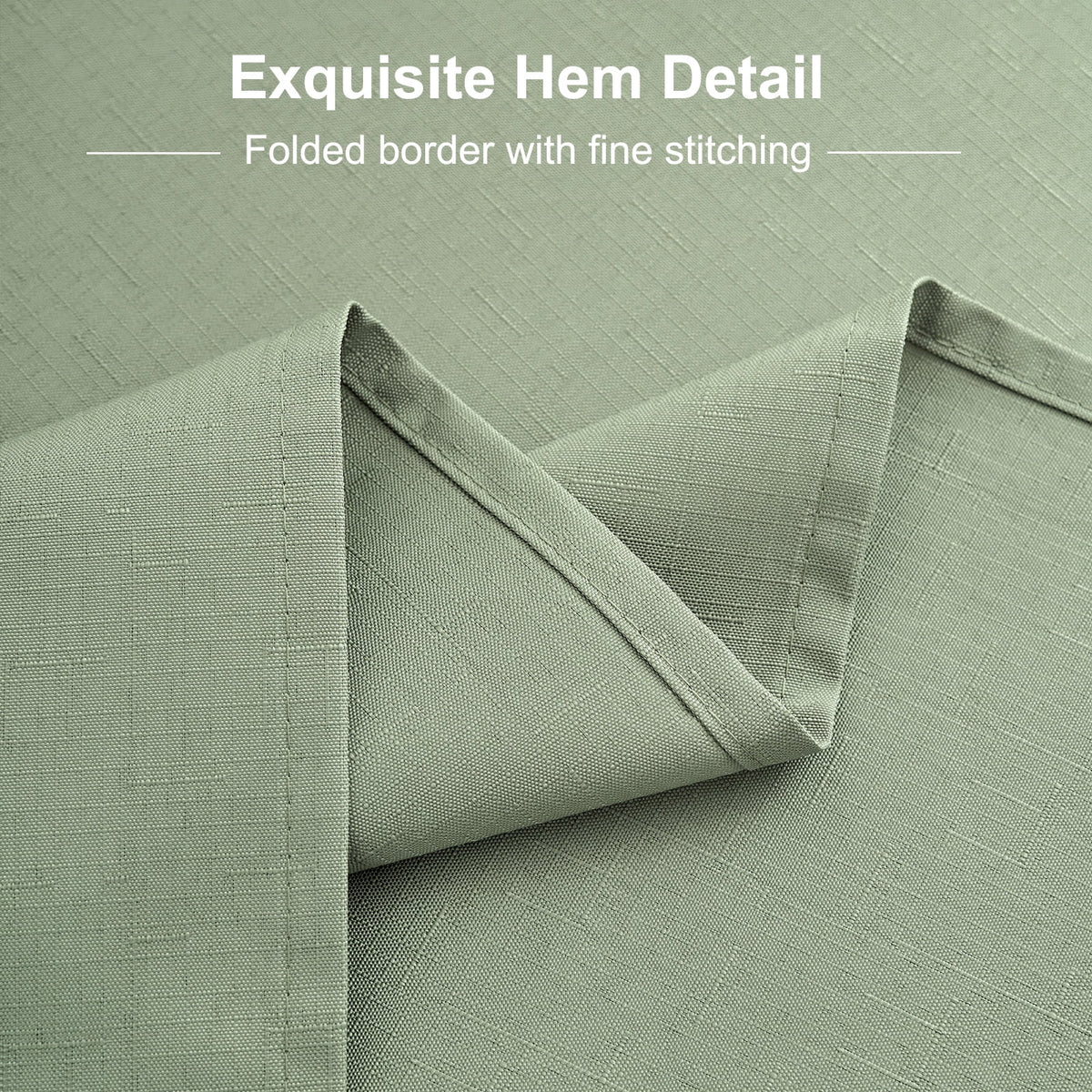 Inosoo Faux Linen Textured Rectangle Tablecloth - 60 x 84 inch Waterproof & Machine Washable Linen-Look Cloth Table Cover, White