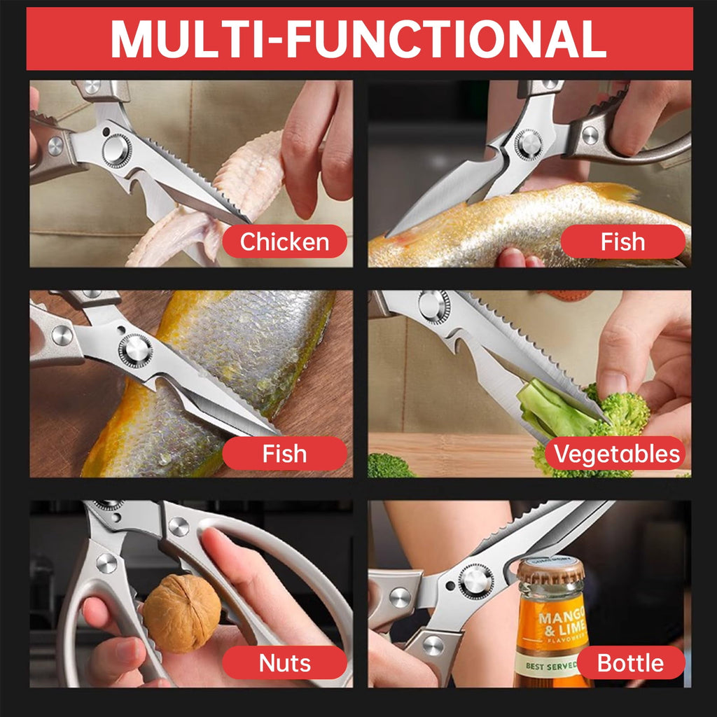 Plys Kitchen Shears Heavy Duty All-Purpose Stainless Steel Dishwasher Safe