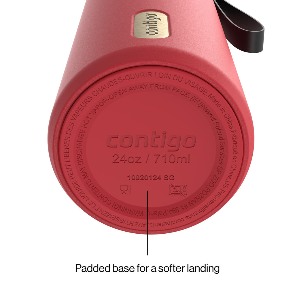 Contigo 24oz AutoSeal Insulated Stainless Steel Water Bottle, Licorice Black/Bronze