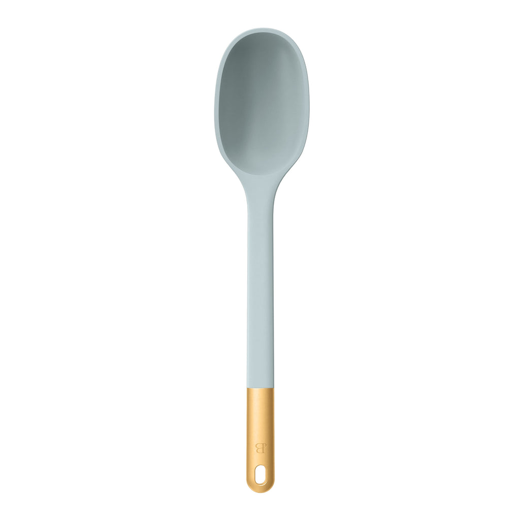 Beautiful 6-Piece Silicone Kitchen Tool Set with Ceramic Crock, Chocolate by Drew Barrymore