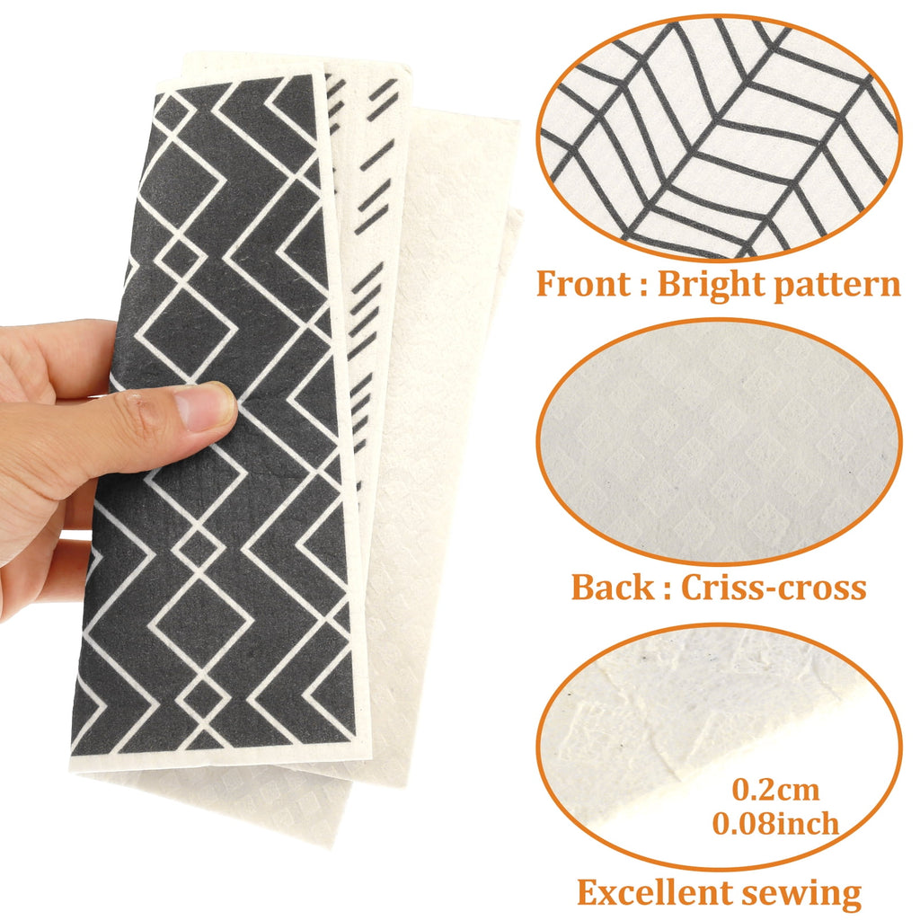 Xiyztok 12Pcs Swedish Dishcloths Highly Absorbent Kitchen Dish Cloths Reusable Dish Towels Non Scratch Dish Rags Soft Cotton Cleaning Cloth for Washing Cleaning Scrubbing Kitchen Dishes Bathroom